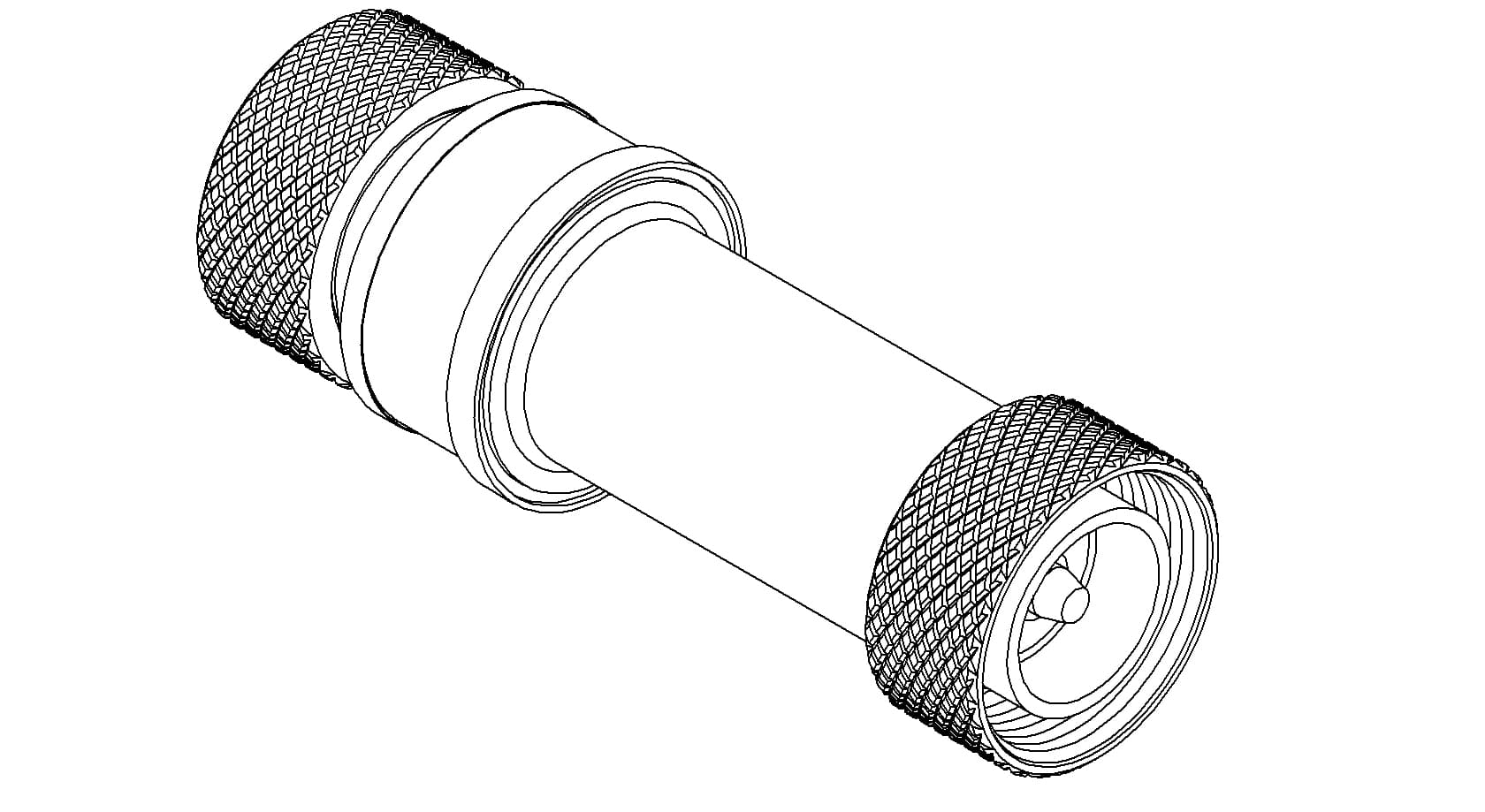 COAXIAL, DOUBLE ENDED, 7/16" DIN FEEDTHROUGH, 2700 VRMS, 100 WATTS, 1 PIN, 1.375 WELDABLE