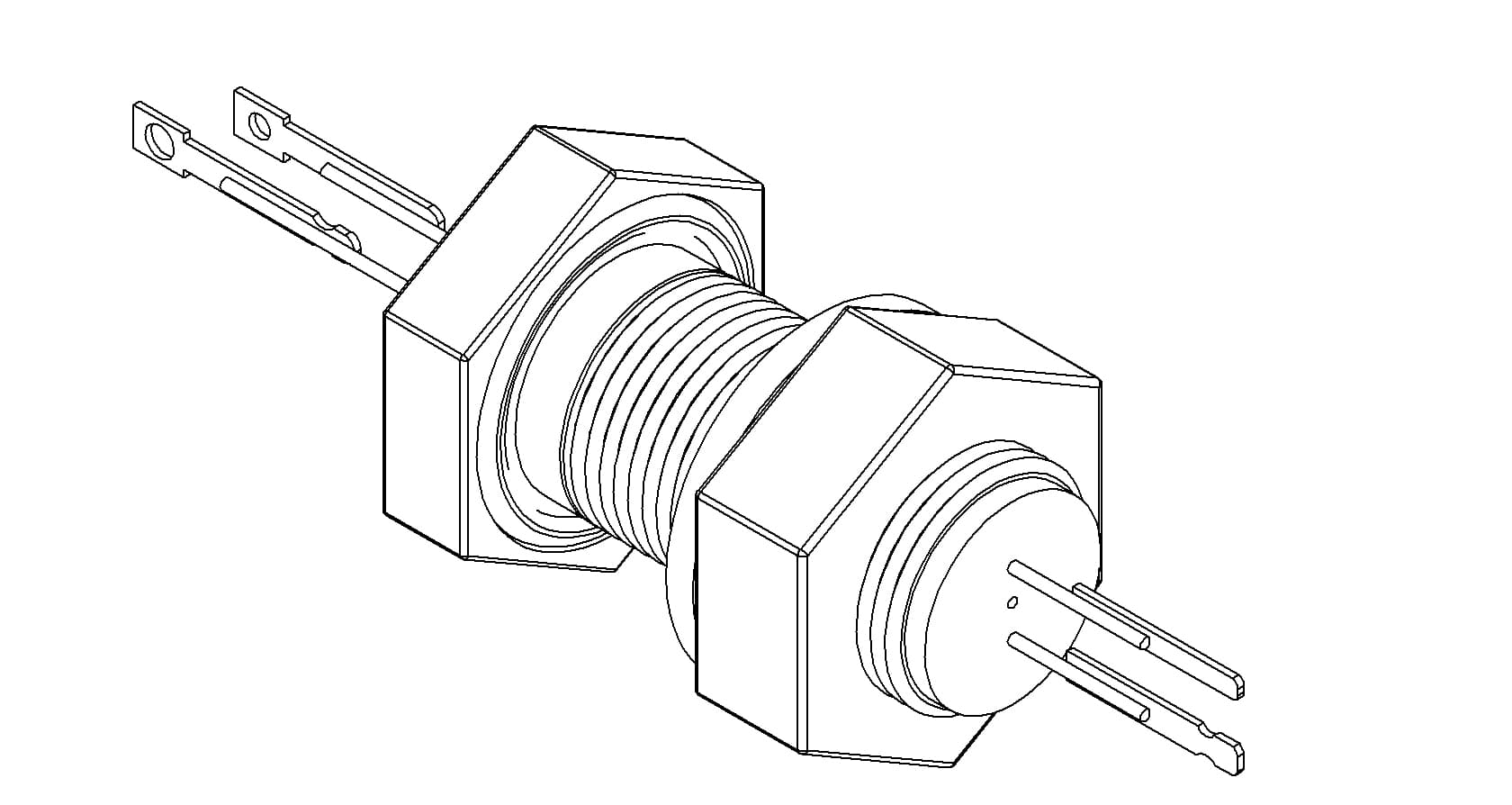 THERMOCOUPLE, TYPE E, 1 PAIR, CONNECTOR, BASEPLATE