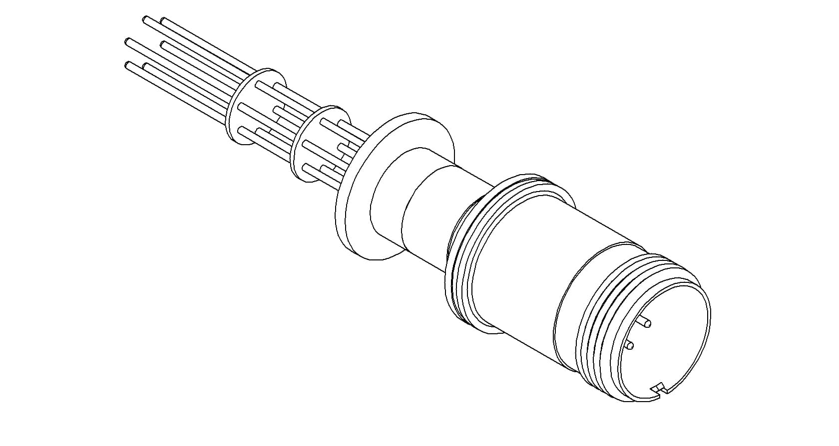 THERMOCOUPLE, TYPE J, 3 PAIR, MS CONNECTOR, QF16