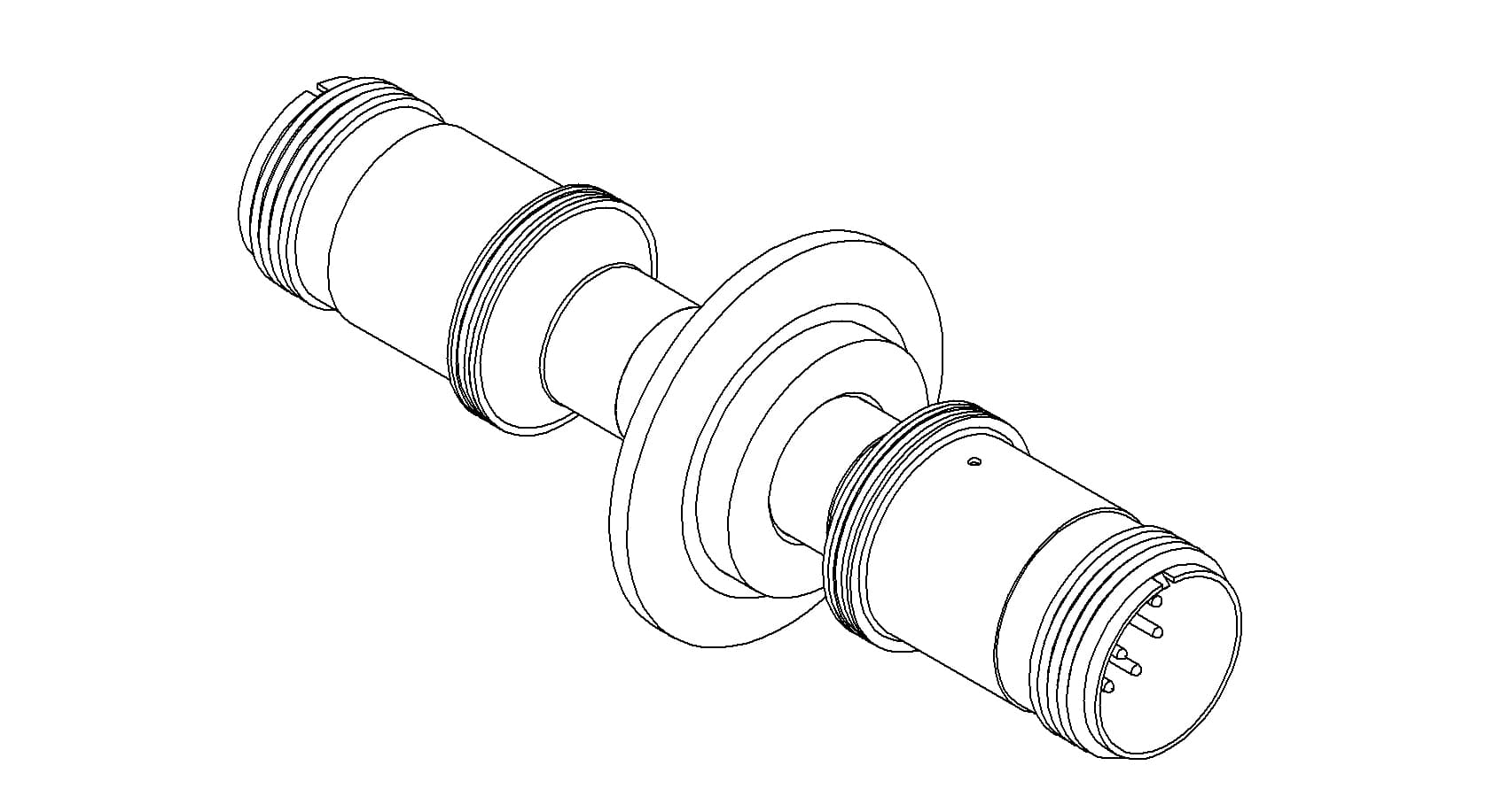 THERMOCOUPLE, TYPE J, 5 PAIR, MS CONNECTOR, DOUBLE ENDED, QF40