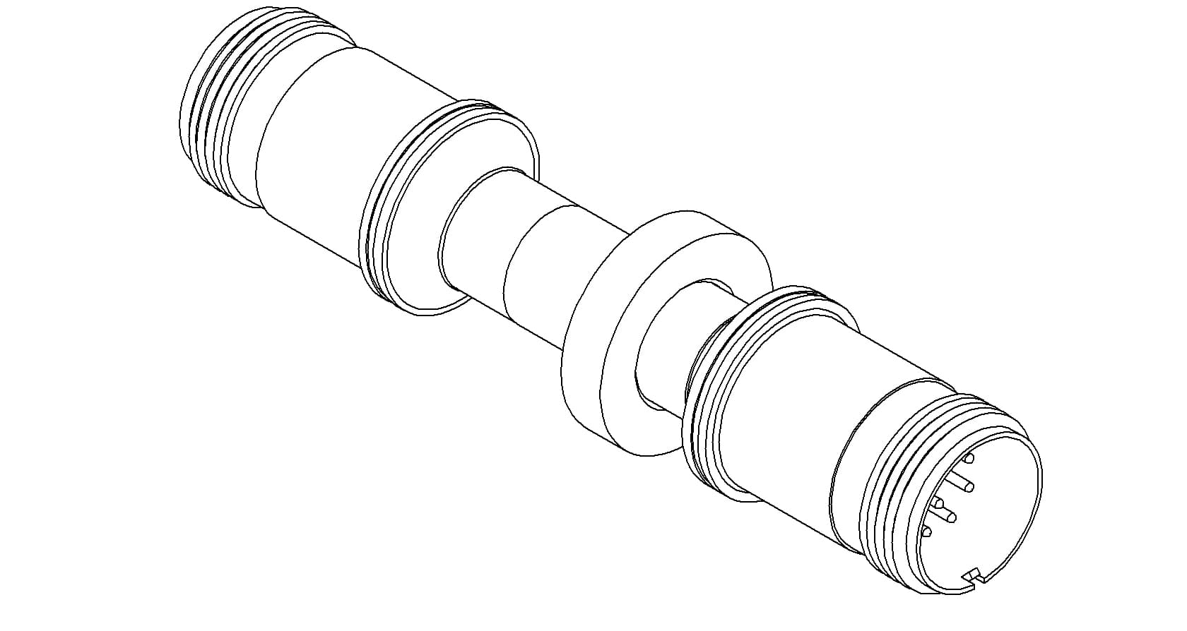 THERMOCOUPLE, TYPE J, 5 PAIR, MS CONNECTOR, DOUBLE ENDED, WELD