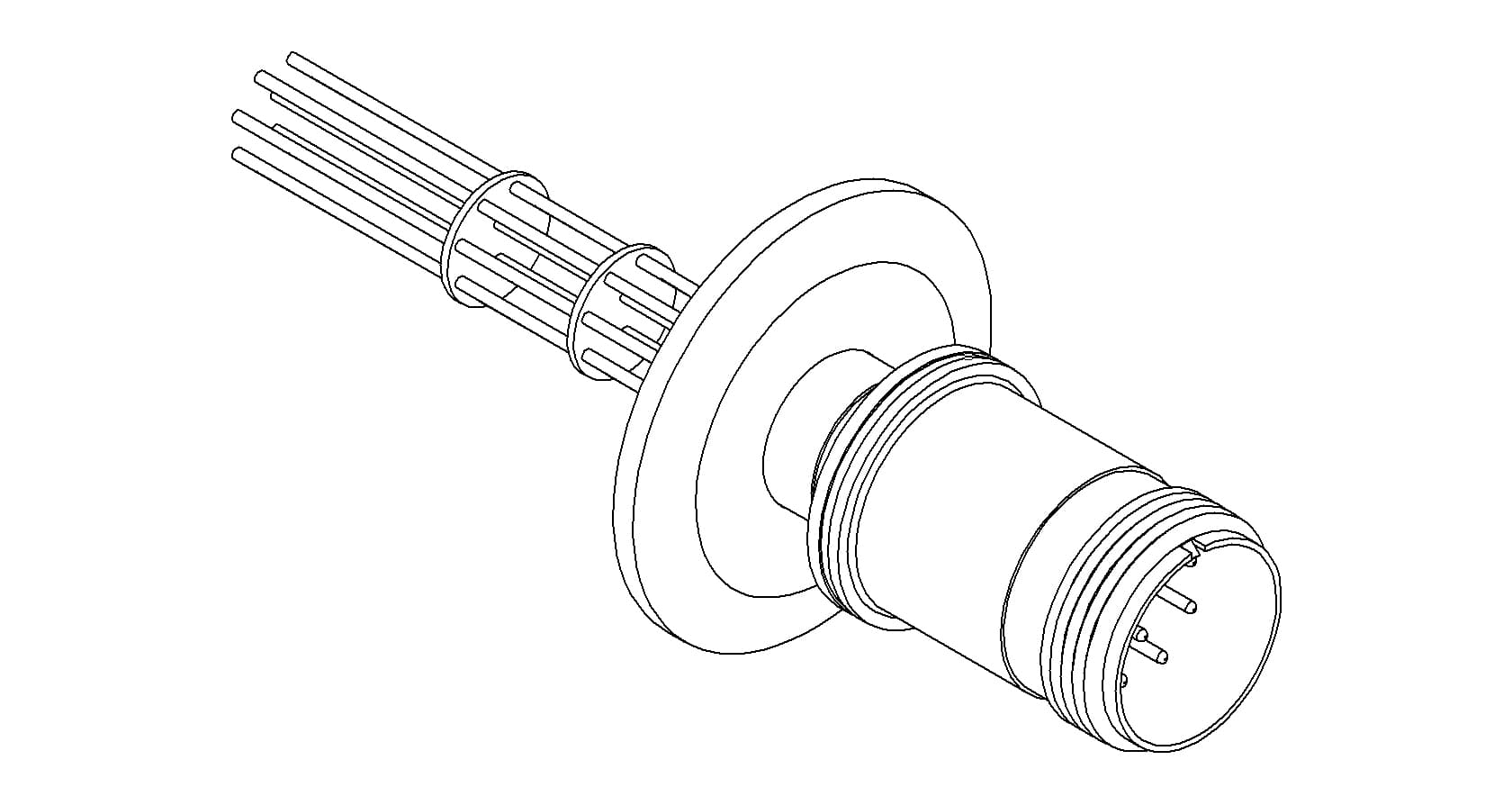 THERMOCOUPLE, TYPE J, 5 PAIR, MS CONNECTOR, QF40