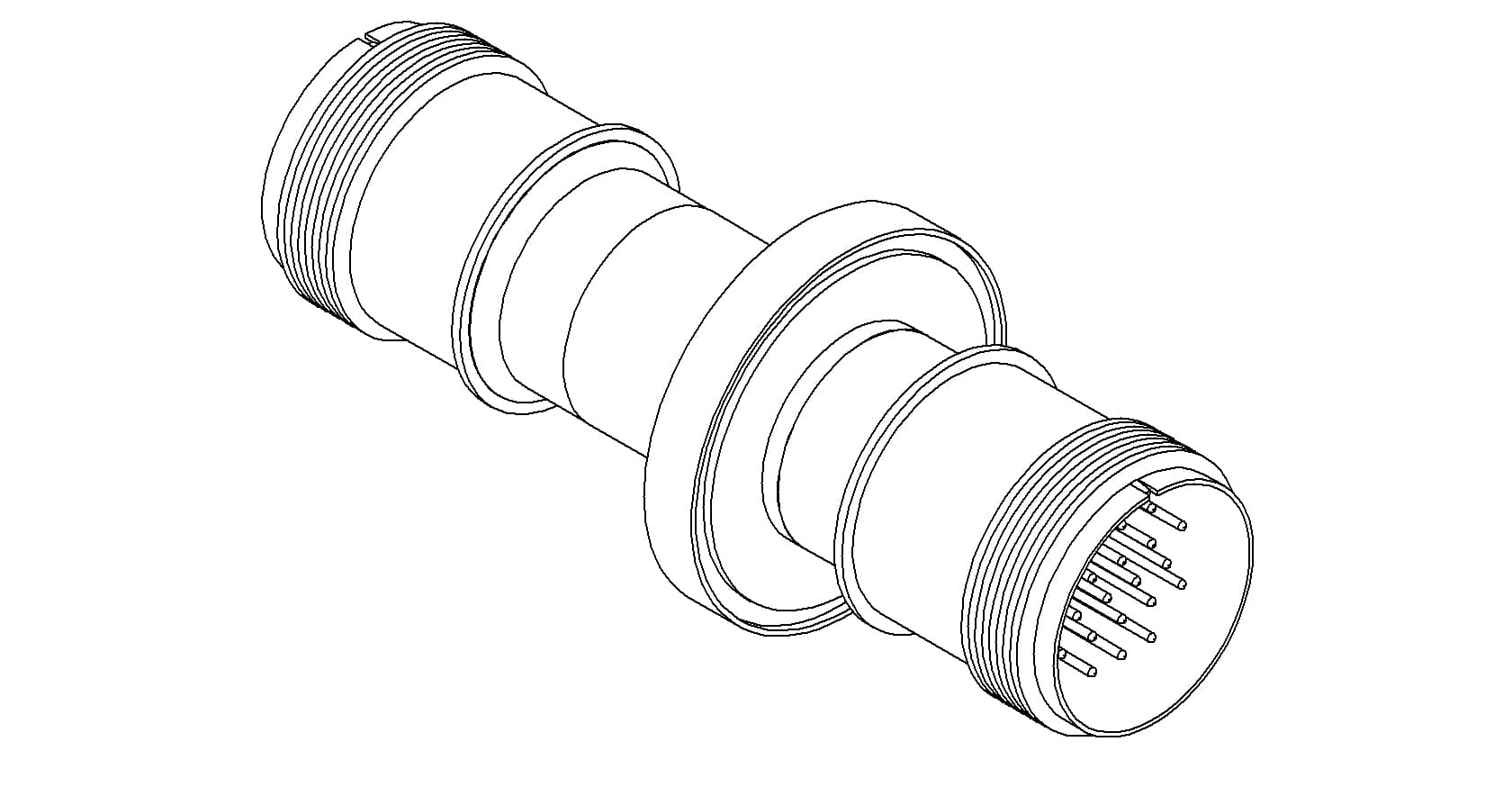 THERMOCOUPLE, TYPE K, 10 PAIR, MS CONNECTOR, DOUBLE ENDED, WELD