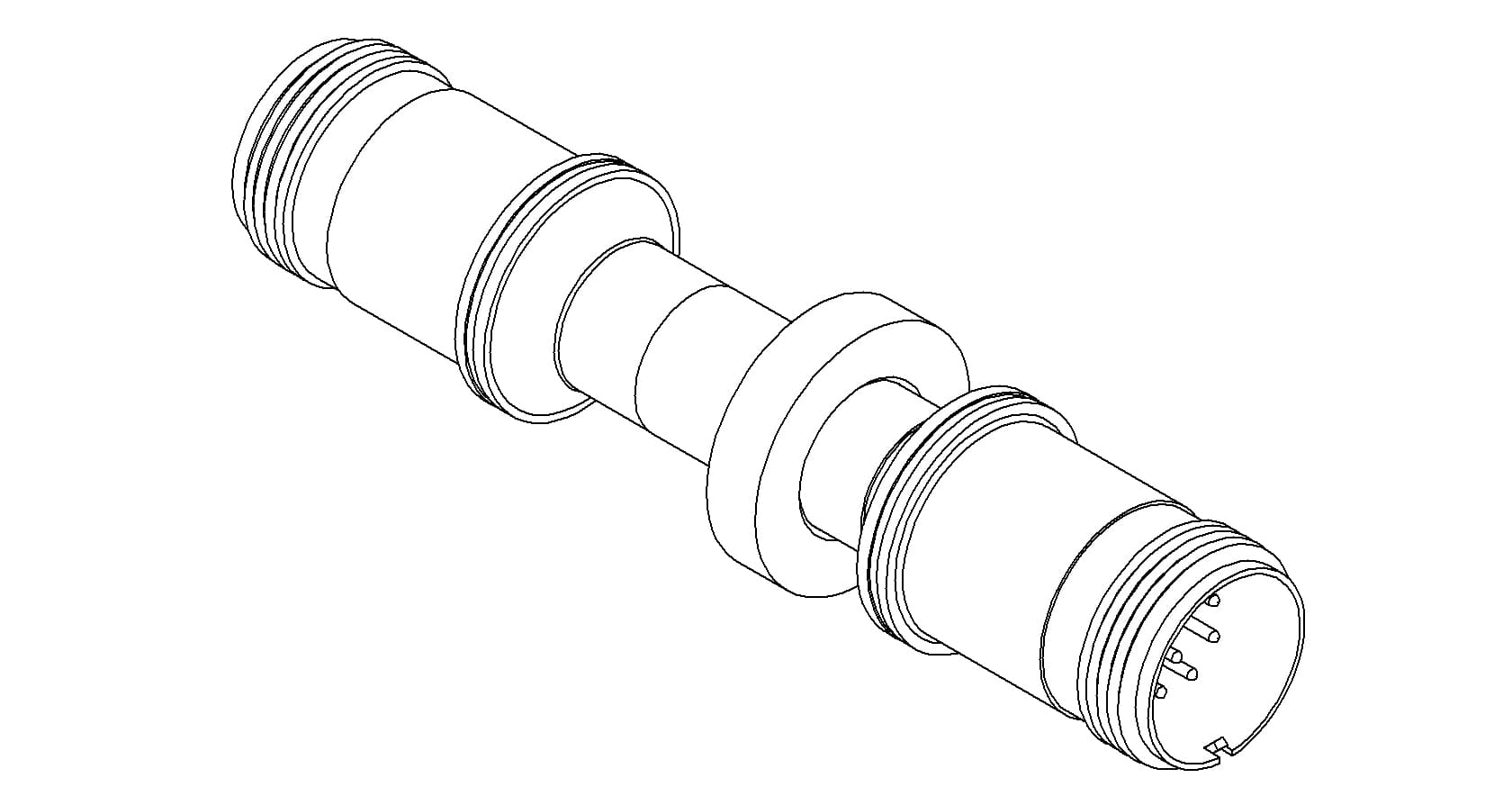 THERMOCOUPLE, TYPE K, 5 PAIR, MS CONNECTOR, DOUBLE ENDED, WELD