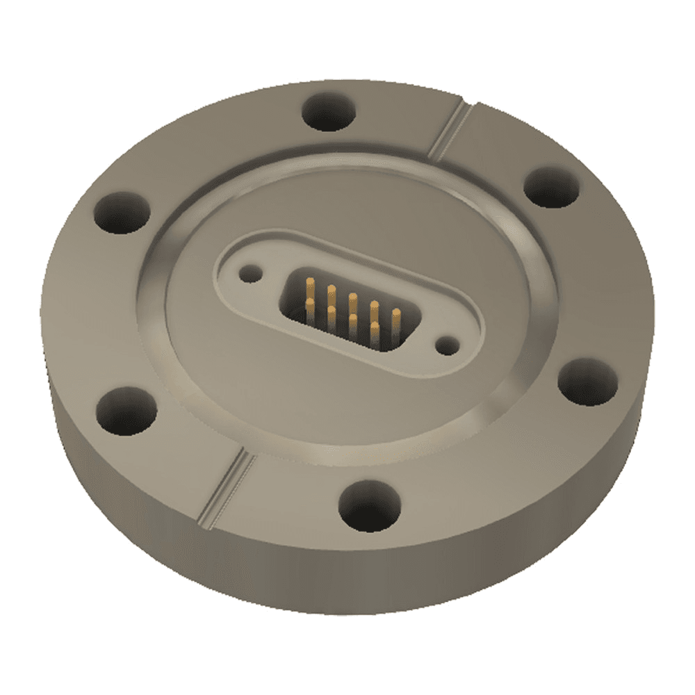 DN40CF FLANGE, SUB-D 9-WAY TITANIUM NON-MAGNETIC FEEDTHROUGH, UHV
