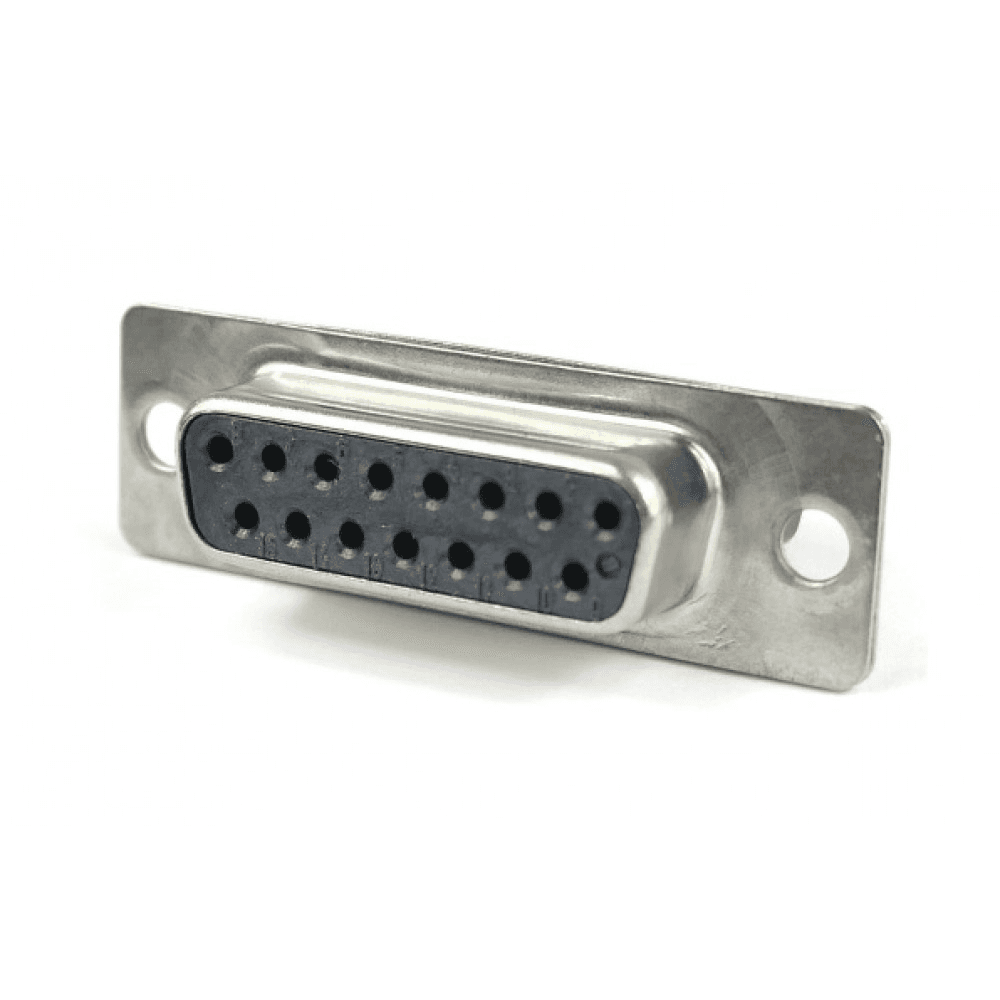 SUB-D 15-WAY HV SOCKET, FEMALE, UPDATED VERSION OF PART #211-FS15-HV