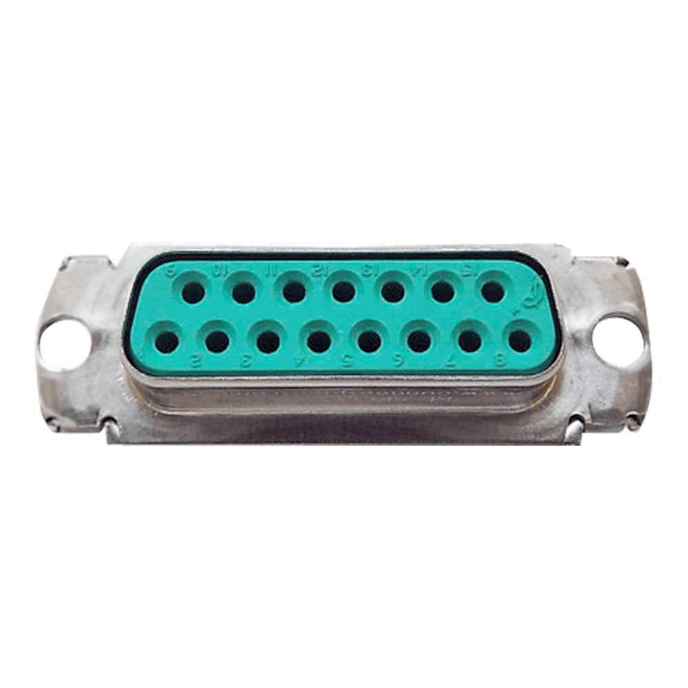 SUB-D 15-WAY HV SOCKET, FEMALE, REDUCED OUTER METAL PART