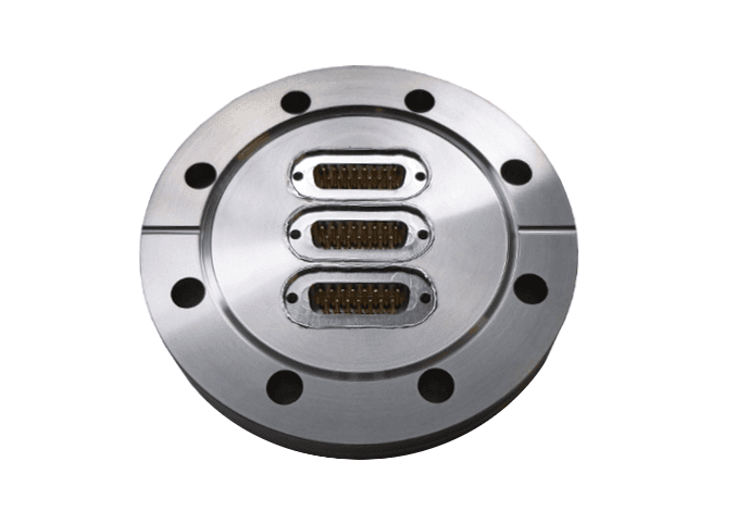 DN63CF FLANGE, 3 x SUB-D 15-WAY FEEDTHROUGHS, UHV 제품 이미지