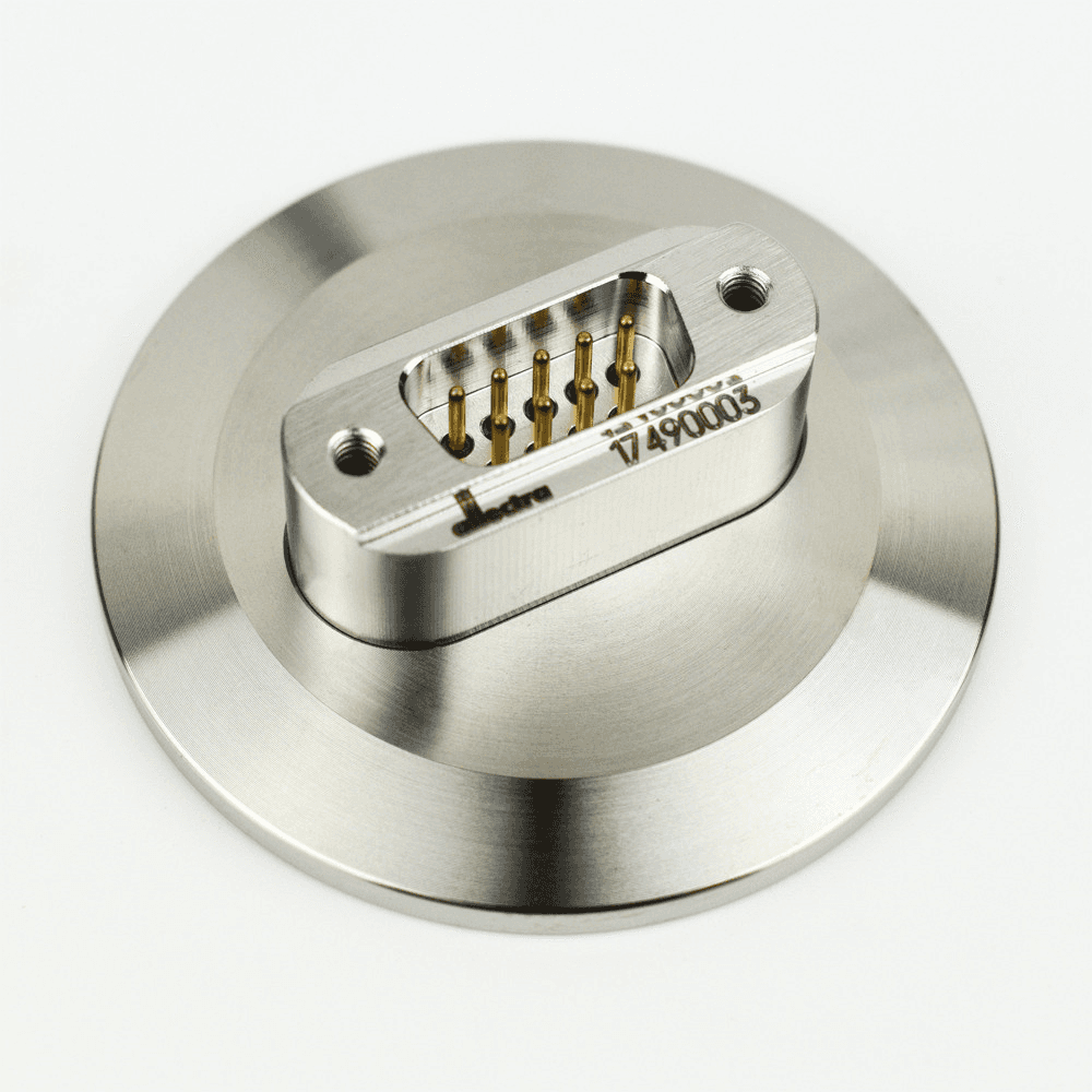 DN40KF FLANGE, SUB-D 9-WAY FEEDTHROUGH