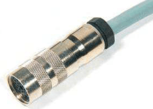 AIR SIDE CABLE, MOUNTED STRAIGHT PLUG, FOR CM6 SERIES , LENGTH 1M HIGH CURRENT
