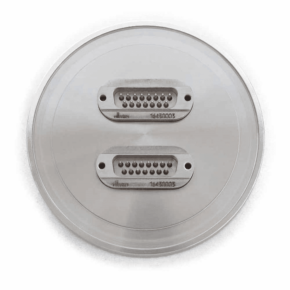 DN63ISO-K FLANGE, 2 x SUB D 15-WAY FEEDTHROUGHS