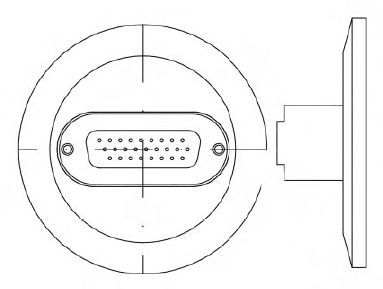 DN63ISO-K FLANGE, 2 X SUB-D 44-WAY HIGH DENSITY FEEDTHROUGH