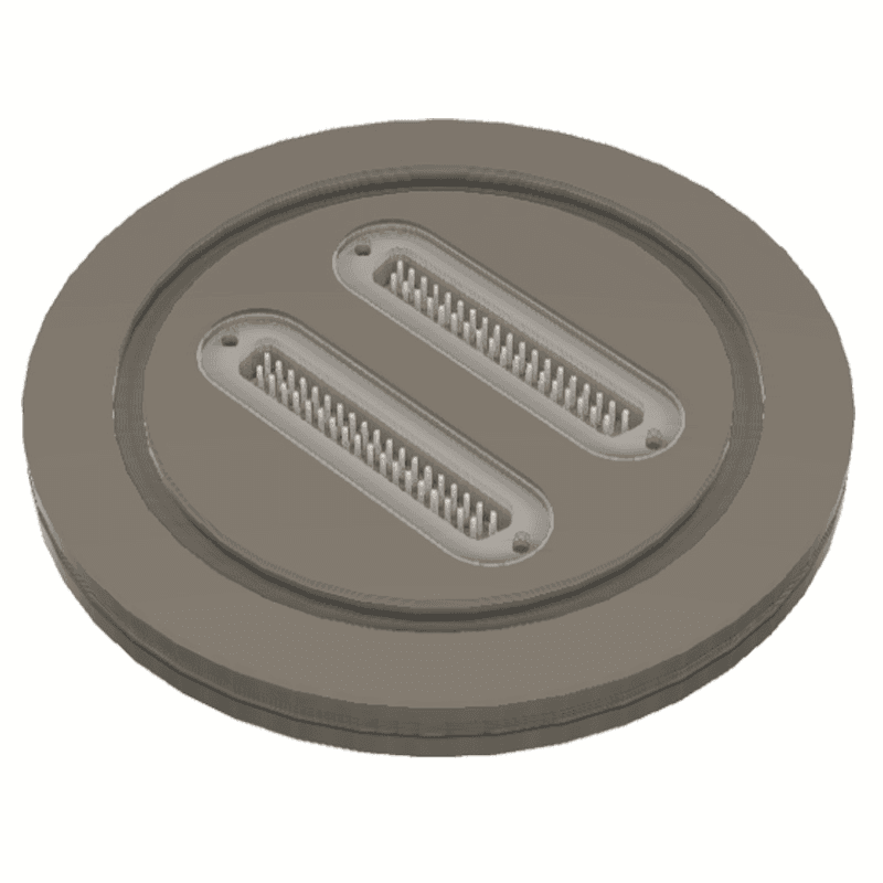 DN100ISO-K FLANGE, 2 x SUB-D 37-WAY FEEDTHROUGHS 제품 이미지