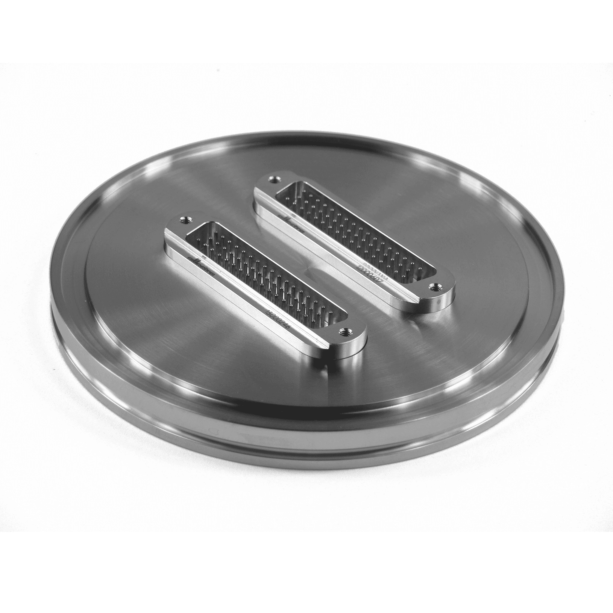DN100ISO-K FLANGE, 2 x SUB-D 50-WAY FEEDTHROUGHS