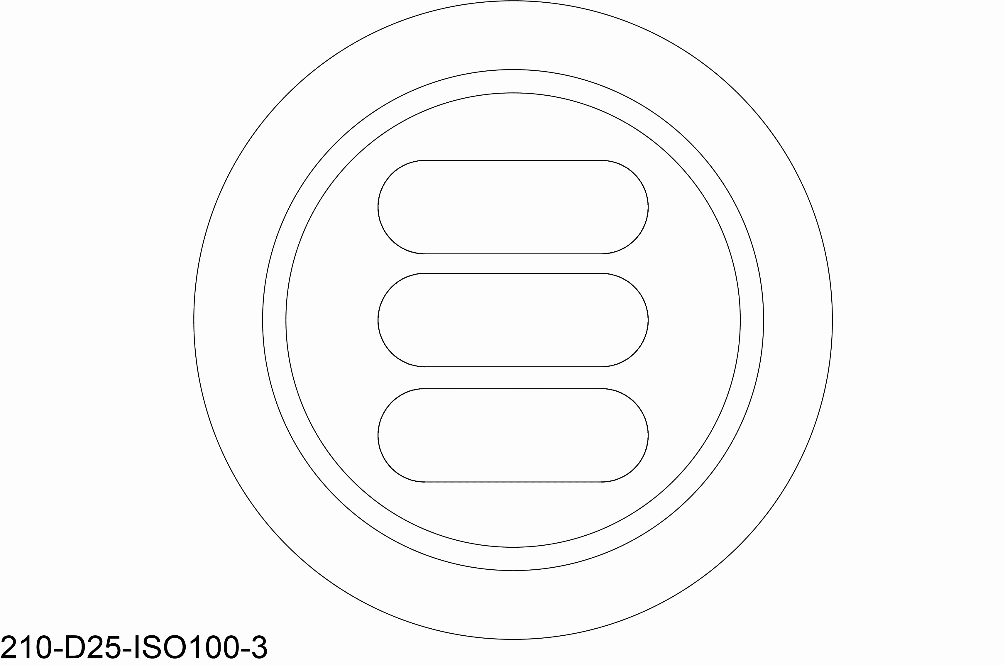 DN100ISO-K FLANGE, 3 x SUB-D 25-WAY FEEDTHROUGHS 제품 이미지