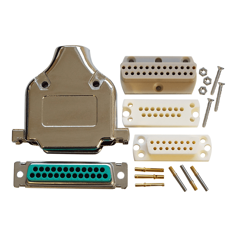 SUB-D 44-WAY AIR SIDE SOCKET WITH SOLDER CUPS, HIGH DENSITY, INCLUDES HOUSING