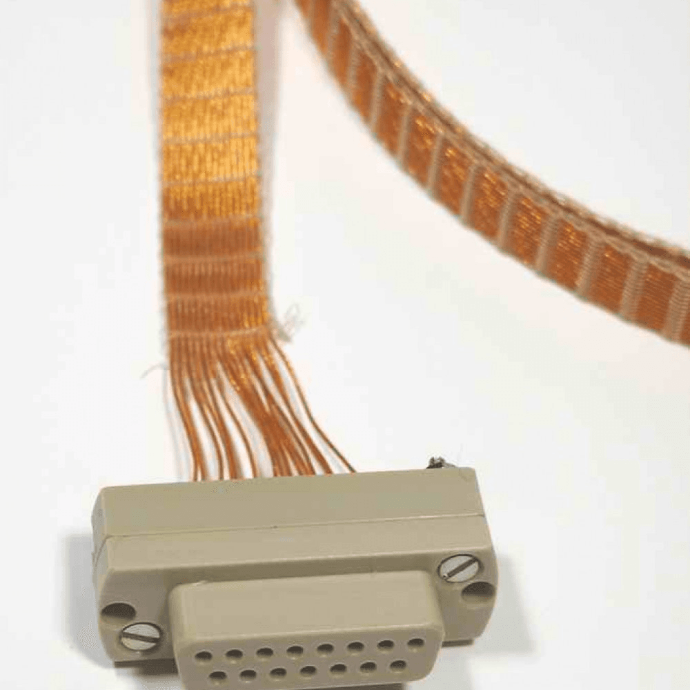 In-Vacuum High Density KAPTON Ribbon Cables UHV PEEK Socket to open end, 500mm long 대표 이미지