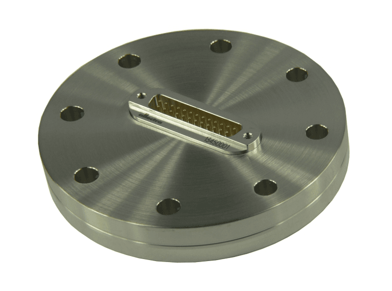 DN63CF FLANGE, SUB-D 25-WAY TITANIUM NON-MAGNETIC FEEDTHROUGH, UHV