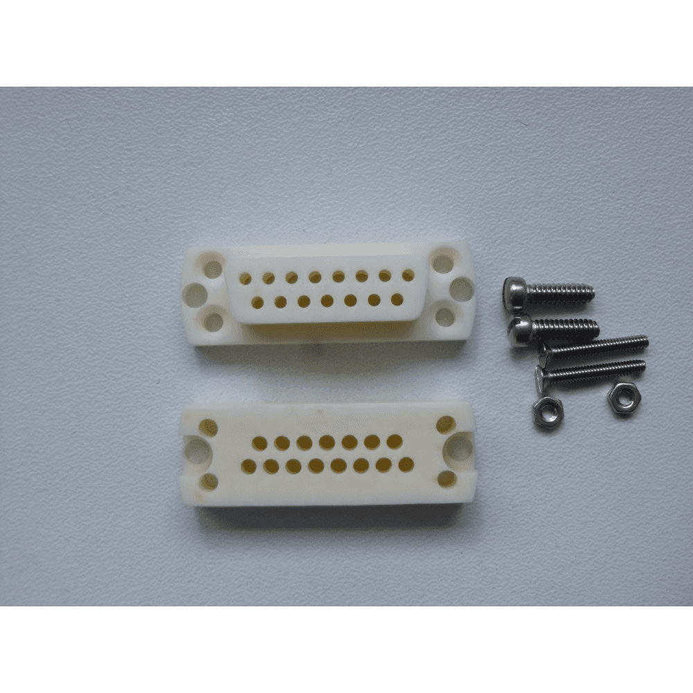 SUB-D 15-WAY UHV CERAMIC SOCKET, HIGH TEMPERATURE VERSION 제품 이미지