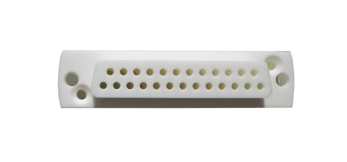 SUB-D 25-WAY UHV CERAMIC SOCKET, HIGH TEMPERATURE VERSION