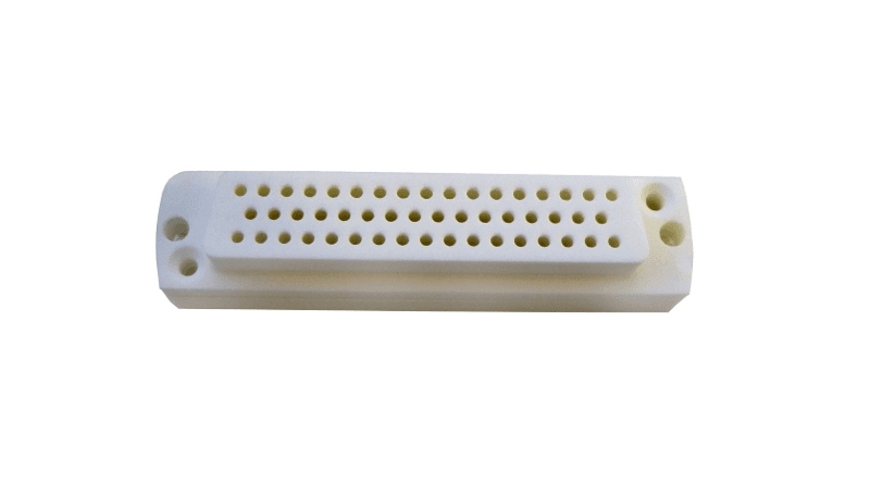SUB-D 50-WAY UHV CERAMIC SOCKET, HIGH TEMPERATURE VERSION